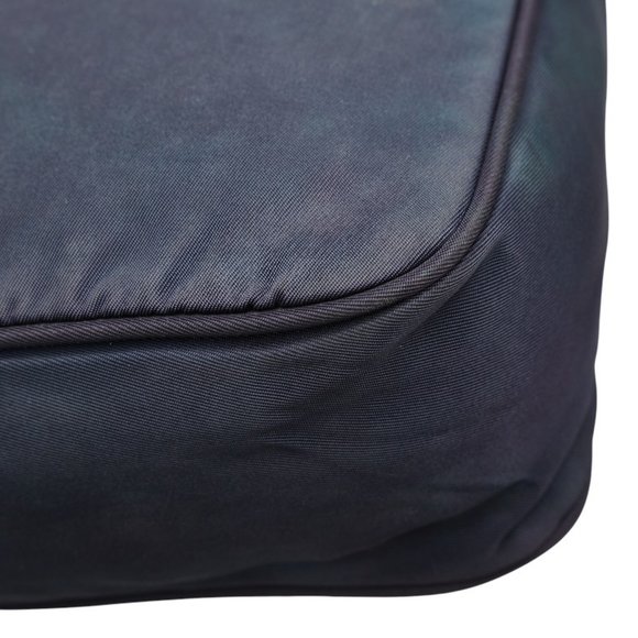 Prada Triangle Logo Plate Handbag Navy Nylon Women's PRADA - Picture 6 of 12